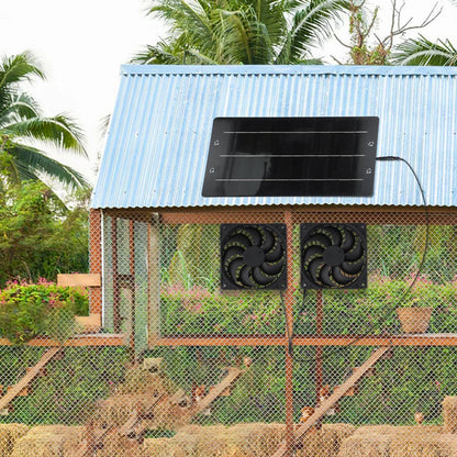 Solar Powered Exhaust Fan Adjustable Speed for Various Settings