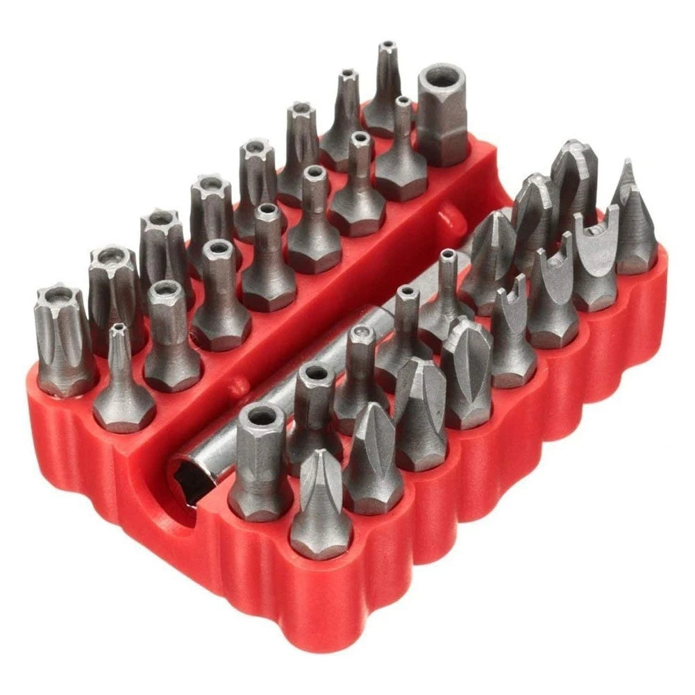 33 PC Security Bit Set with Magnetic Holder, Tamper Resistant