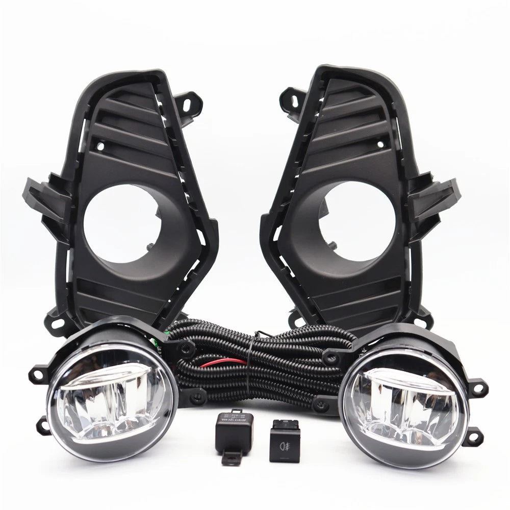 2X LED Fog Light Assembly Harness & Bezel Kit for Toyota RAV4 (2019–2022)