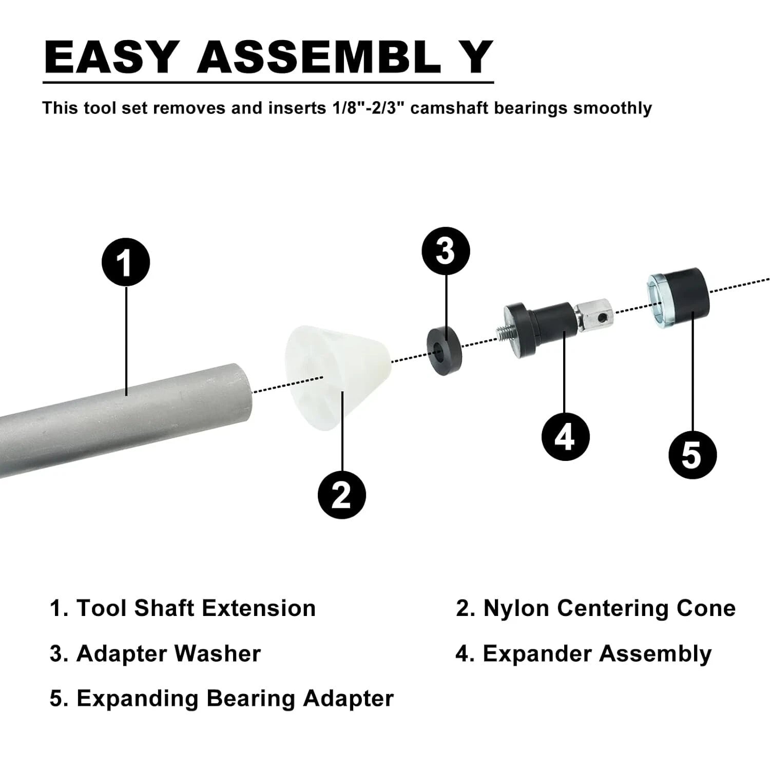 Camshaft Bearing Tool Insert Kit for Universal Applications