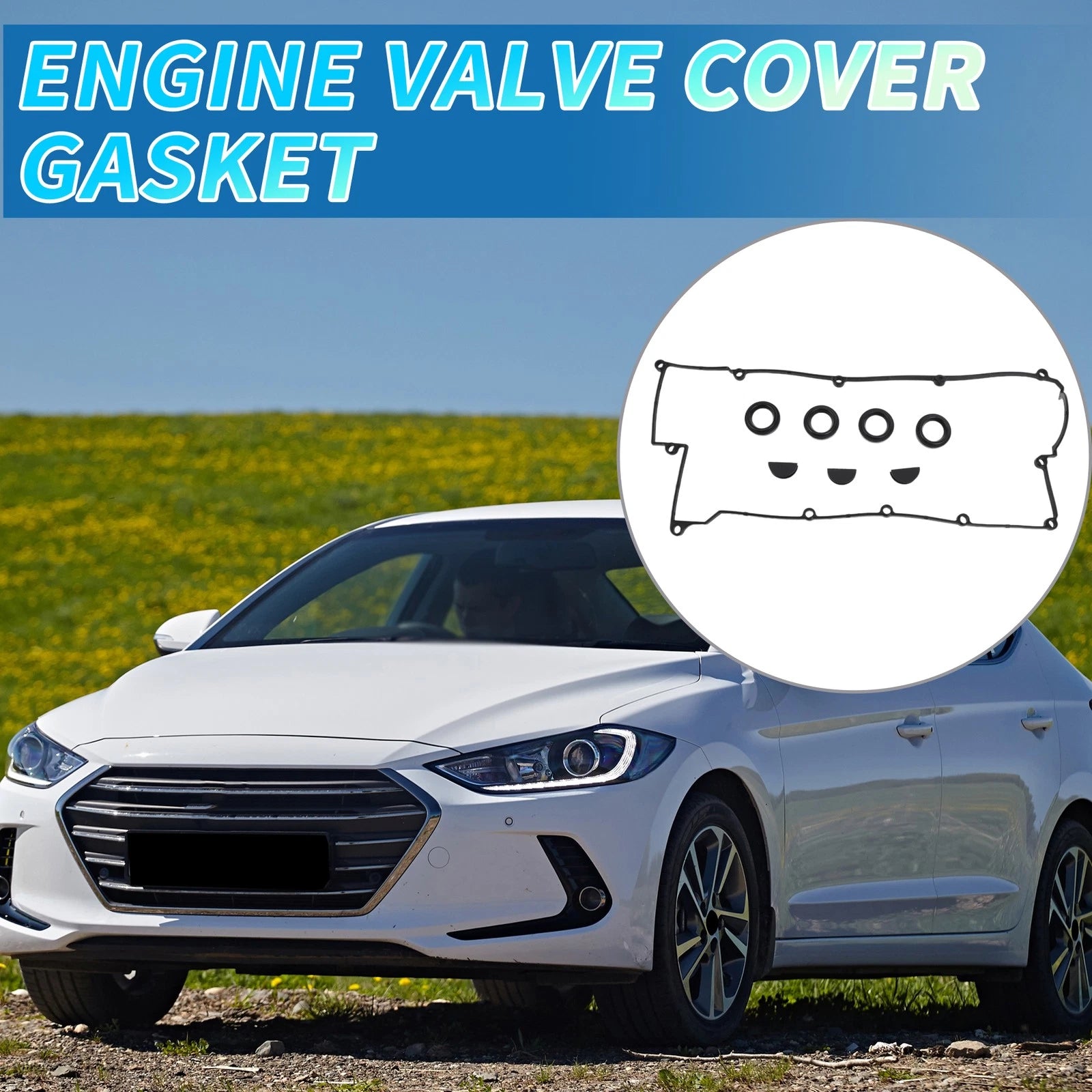 Valve Cover Gasket with Spark Plug Seals Replacement for Kia Spectra (2004–2009)