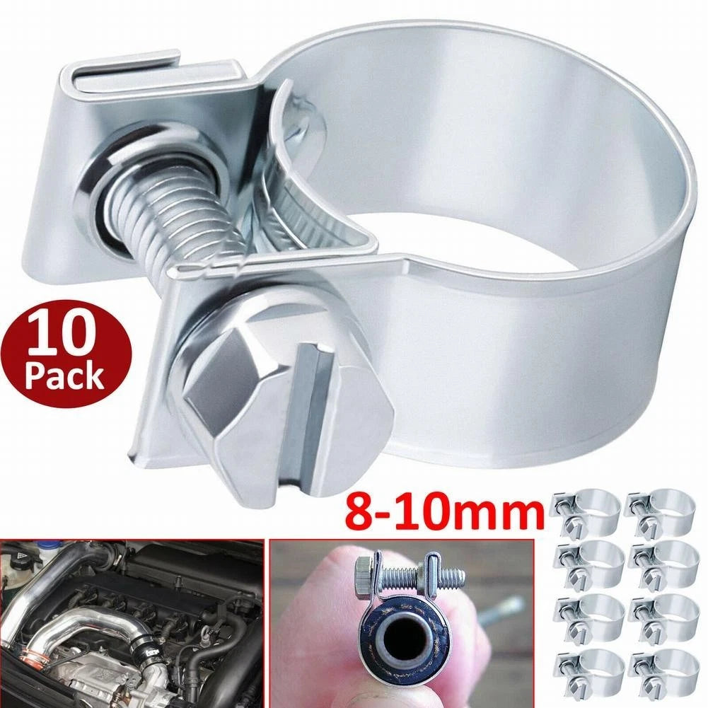 Hose Clips Set of 3 for Various Applications (14mm Width, 8-10mm/10-12mm/12-14mm)