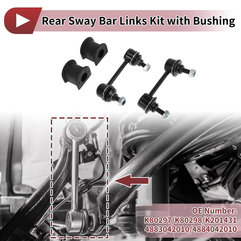 Rear Stabilizer Bar Links 2 Piece Bushing Kit for Toyota RAV4 (2006–2018)