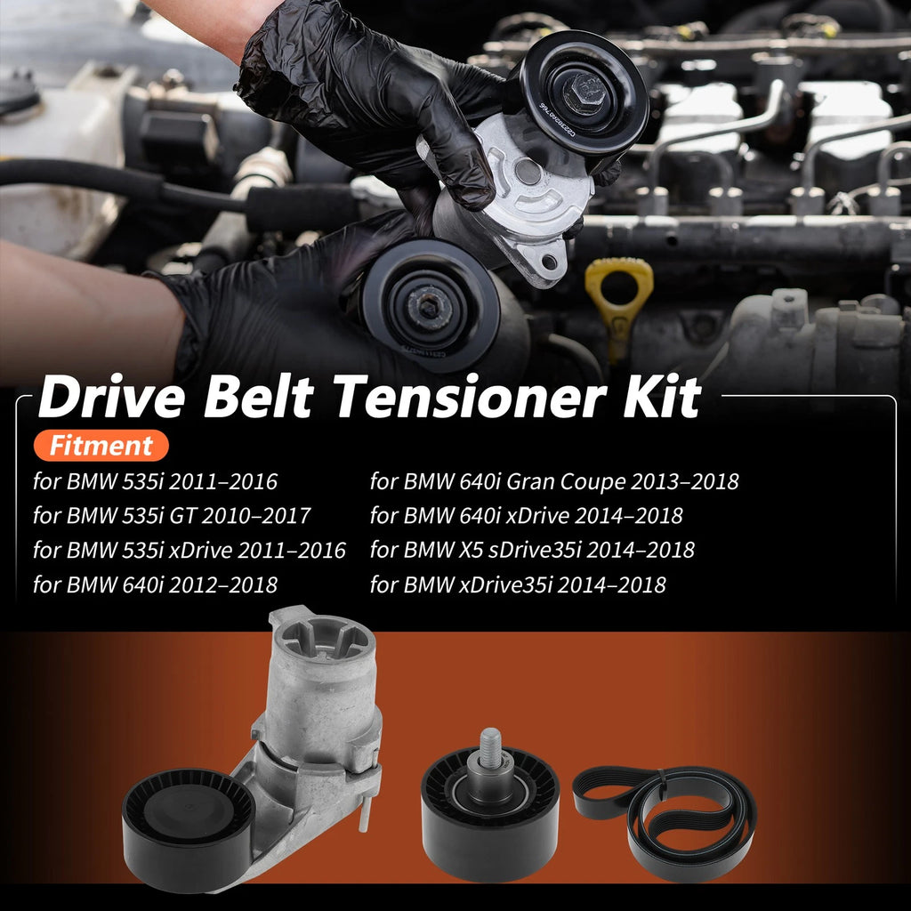 Drive Belt Tensioner Kit Replacement for BMW 535i (2011–2016)