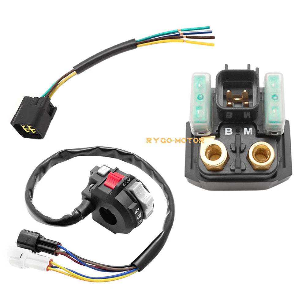 Start Stop Switch & Starter Solenoid Relay for Yamaha Raptor 125 250 (2008–2014)