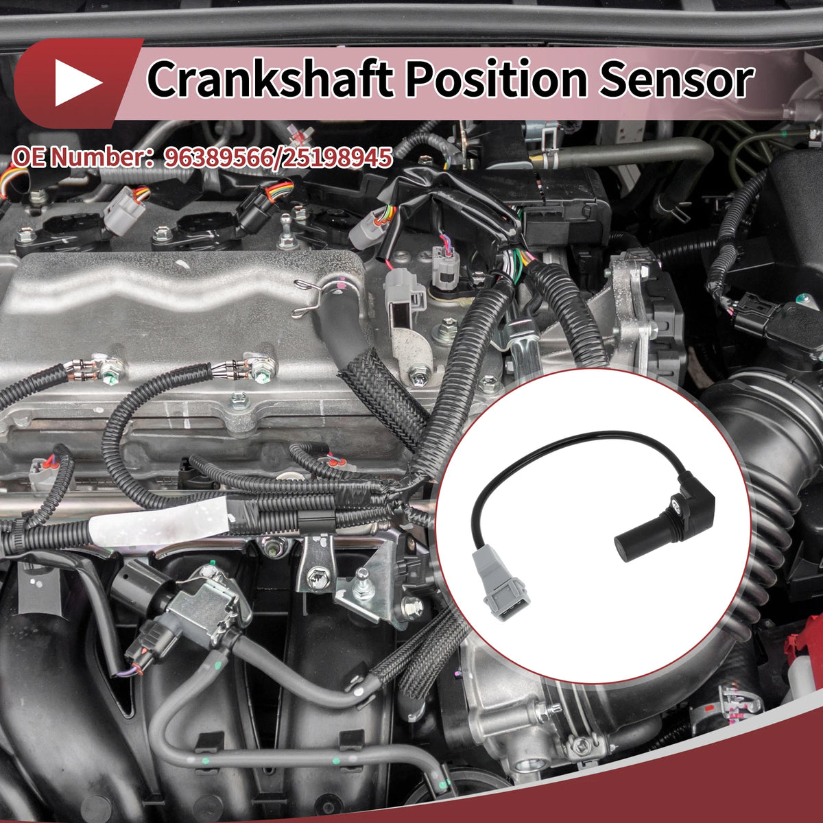 Crankshaft Position Sensor for Daewoo Matiz M100 M150 (2003) No. 96389566