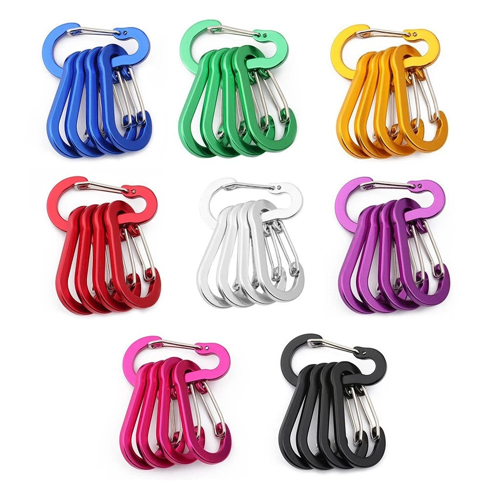 Lightweight Aluminum Carabiner Clips for Universal Use