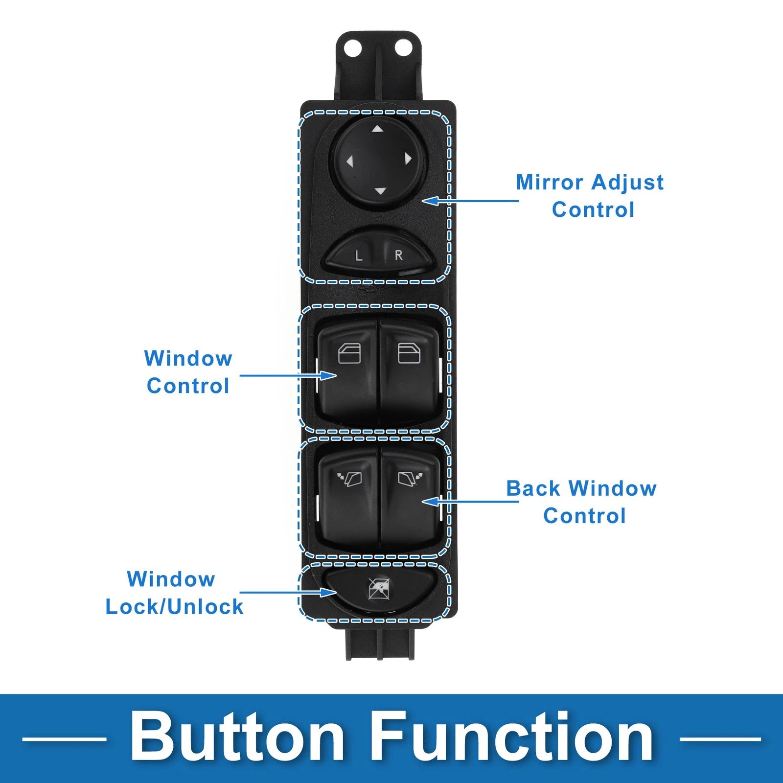 Power Window Switch Replacement for Mercedes-Benz W639 Vito (2003–2014)