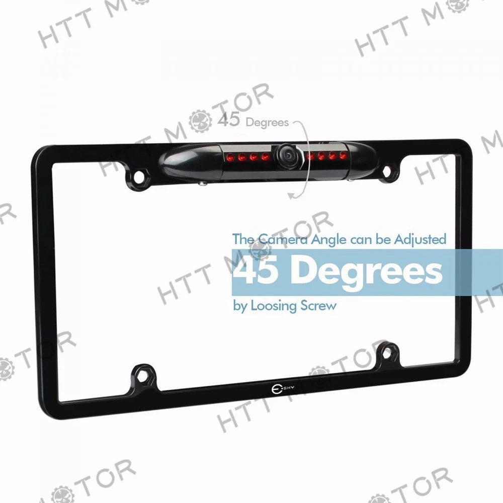 Universal Rear View Camera with 170° Viewing Angle for License Plate Frame