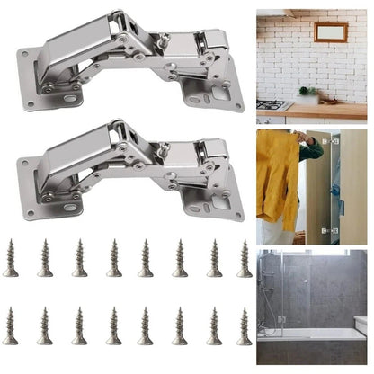 Set of 2 Heavy Duty Adjustable Concealed Hinges 175 Degree for Cabinet Doors