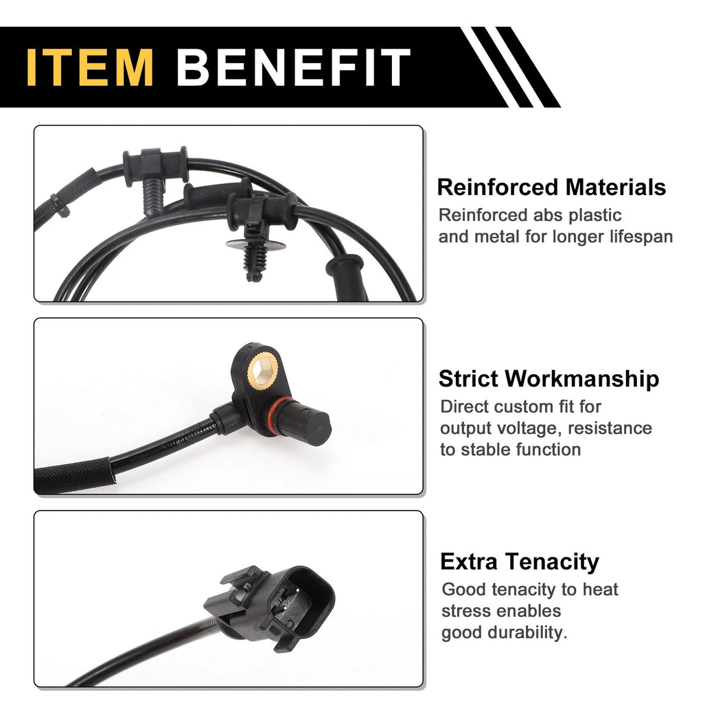 ABS Wheel Speed Sensor Replacement 1 Pc Front Left Right for Dodge Ram 2500 (2011–2024)