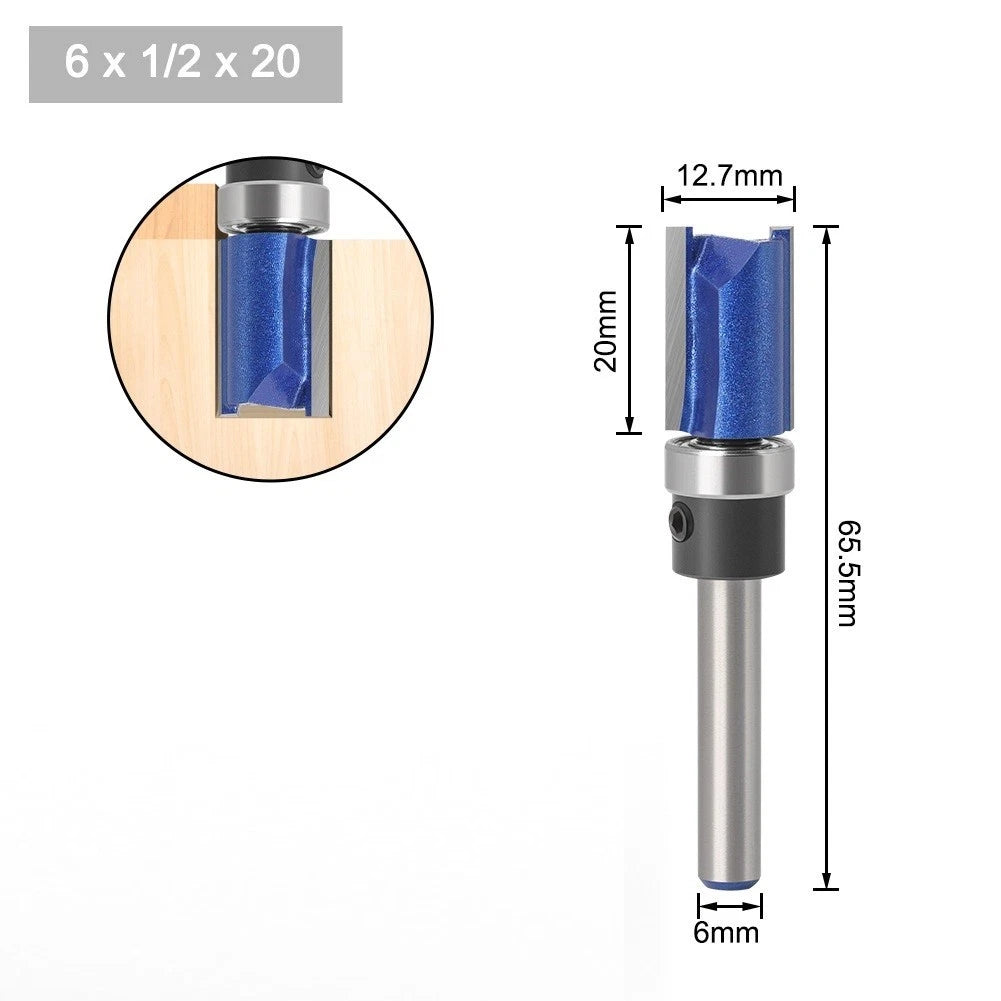 6mm Router Bit for Power Tool Trimming (Cemented Carbide)
