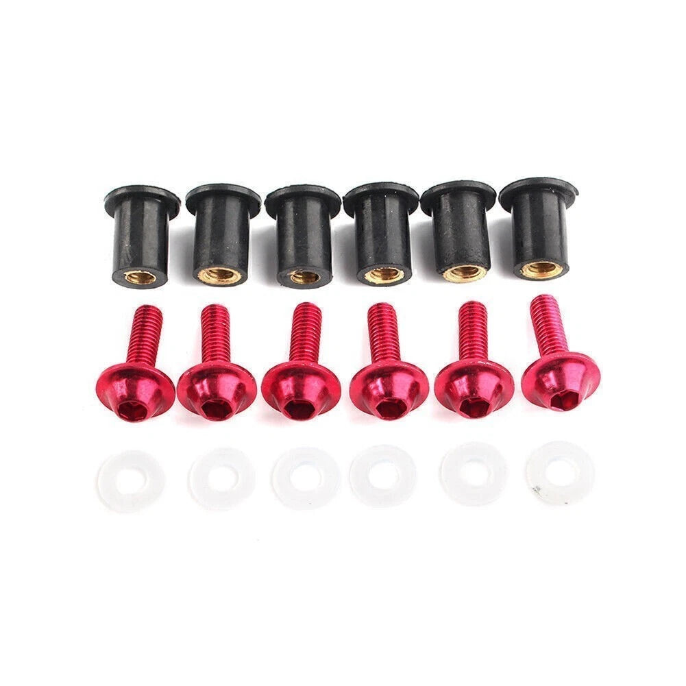Windscreen Bolts Screw Fixing Kit for Honda CBR250 300 650 900 (2011–2023) Red