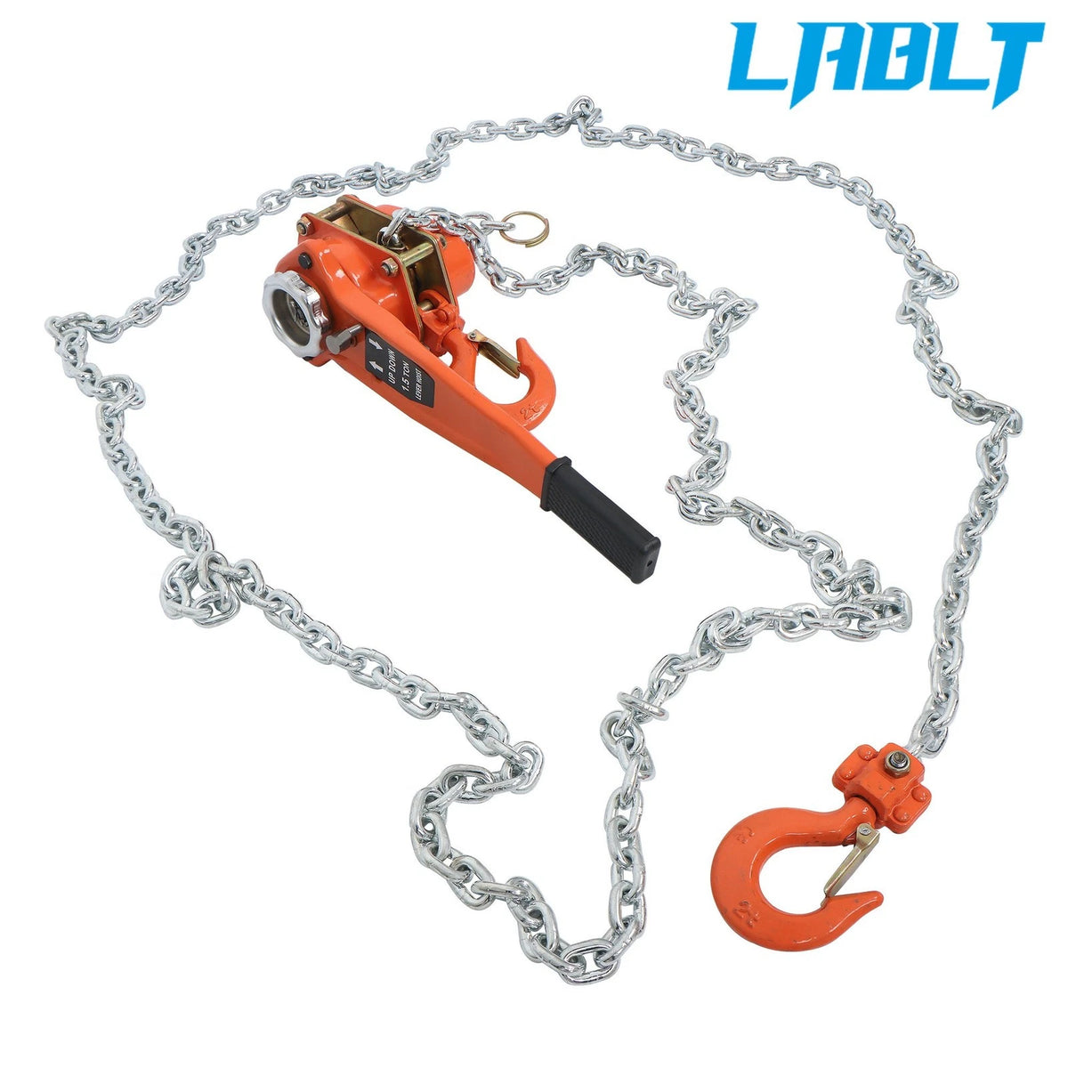 1.5 Ton Manual Lever Chain Hoist with 20FT G80 Chain for Heavy Lifting