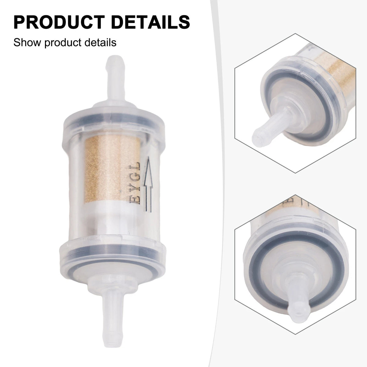 Fuel Filter for Inline Car (1pcs, 86x28mm, ABS Plastic, Copper)