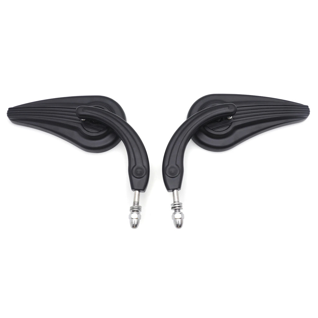 Flame Side Mirrors for Harley (1984–2014) - Black
