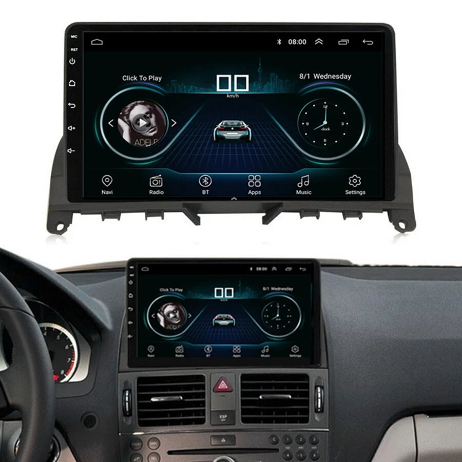 9"Android 10.1 Quad-core Car Stereo GPS Navigation For Mercedes Benz C Class