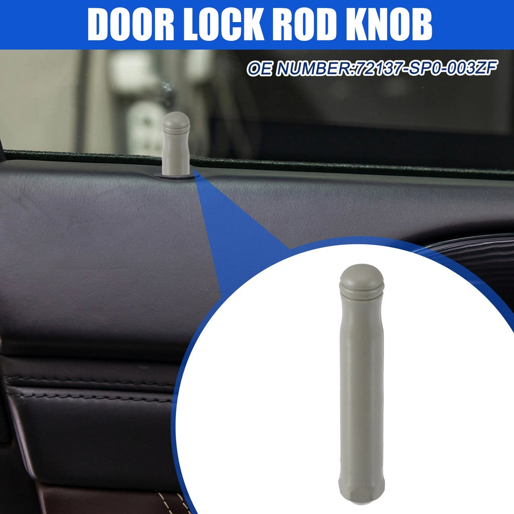 Auto Door Lock Rod Knob Replacement Gray for Honda Civic (1996–2000)