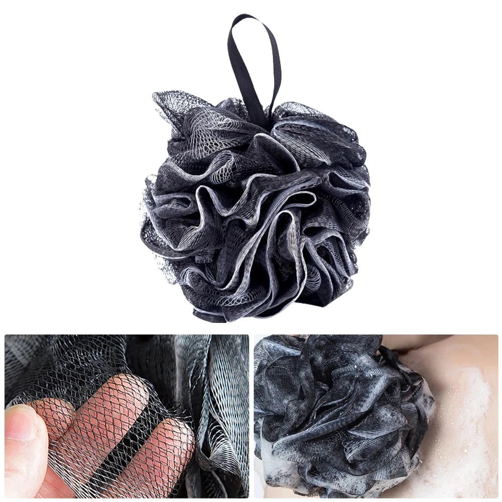 Bath Sponge PE Replacement Shower Washcloths Accessories Black