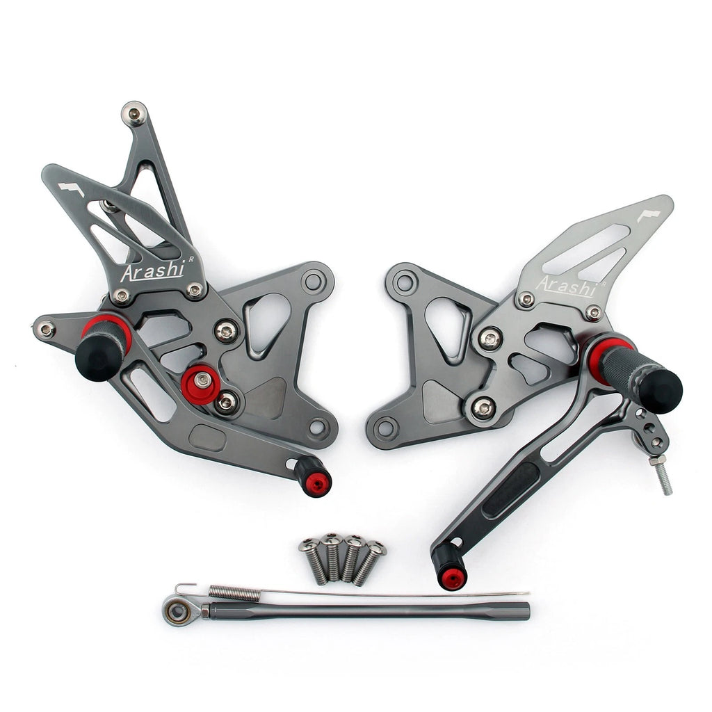 Rearsets Footpegs Pedals for Kawasaki ZX636C ZX-6R Ninja (2005–2006) Titan-color