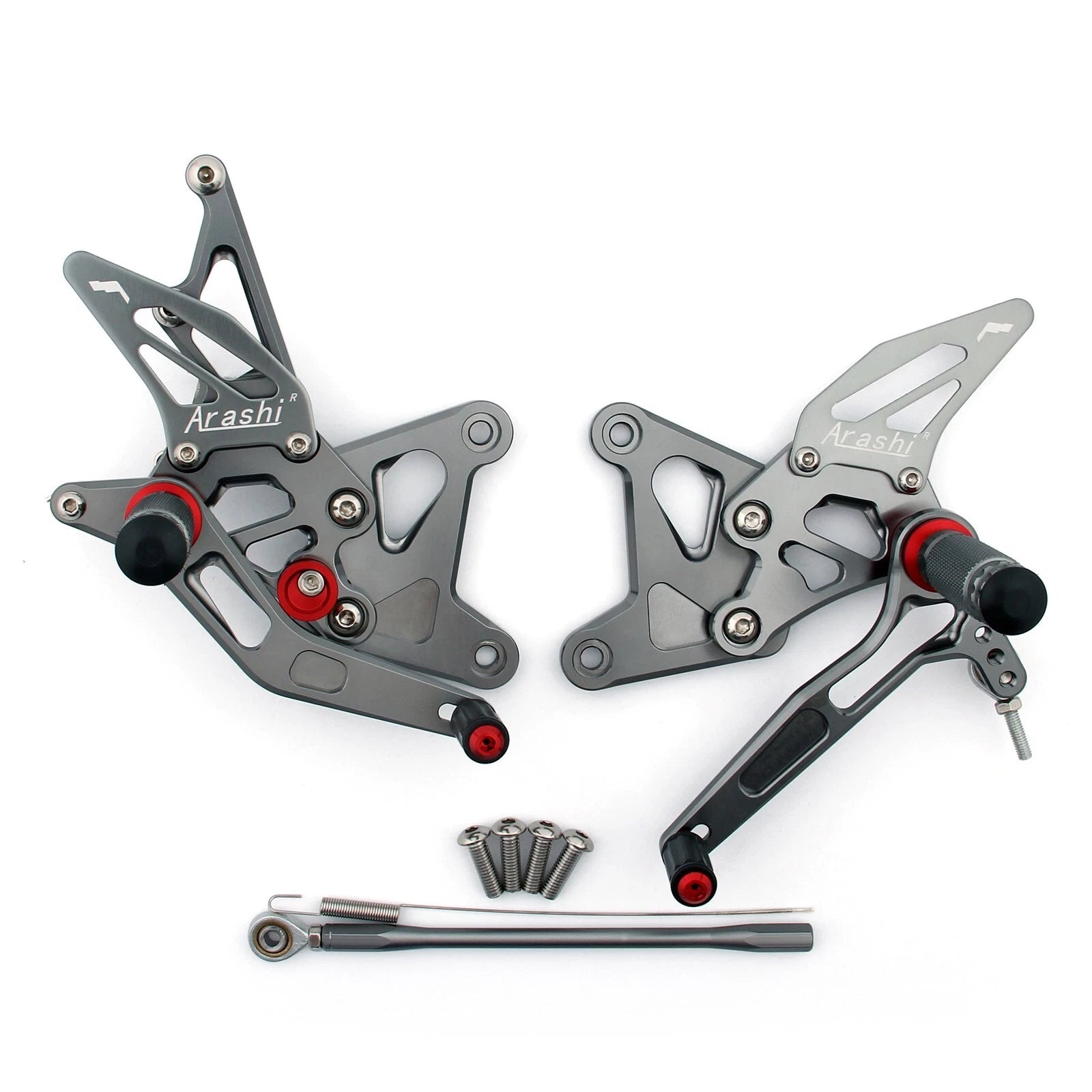 Rearsets Footpegs Pedals for Kawasaki ZX636C ZX-6R Ninja (2005–2006) Titan-color