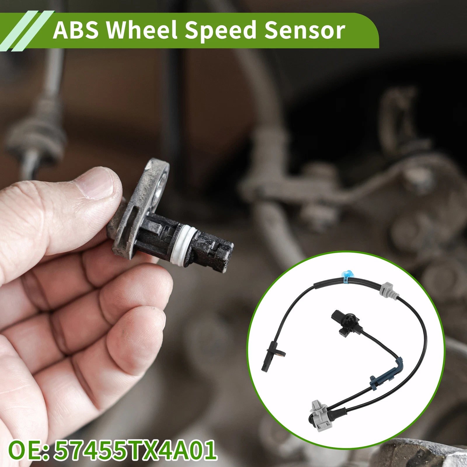 ABS Wheel Speed Sensor No. 57455TX4A01 for Acura RDX (2013–2018) Front Left