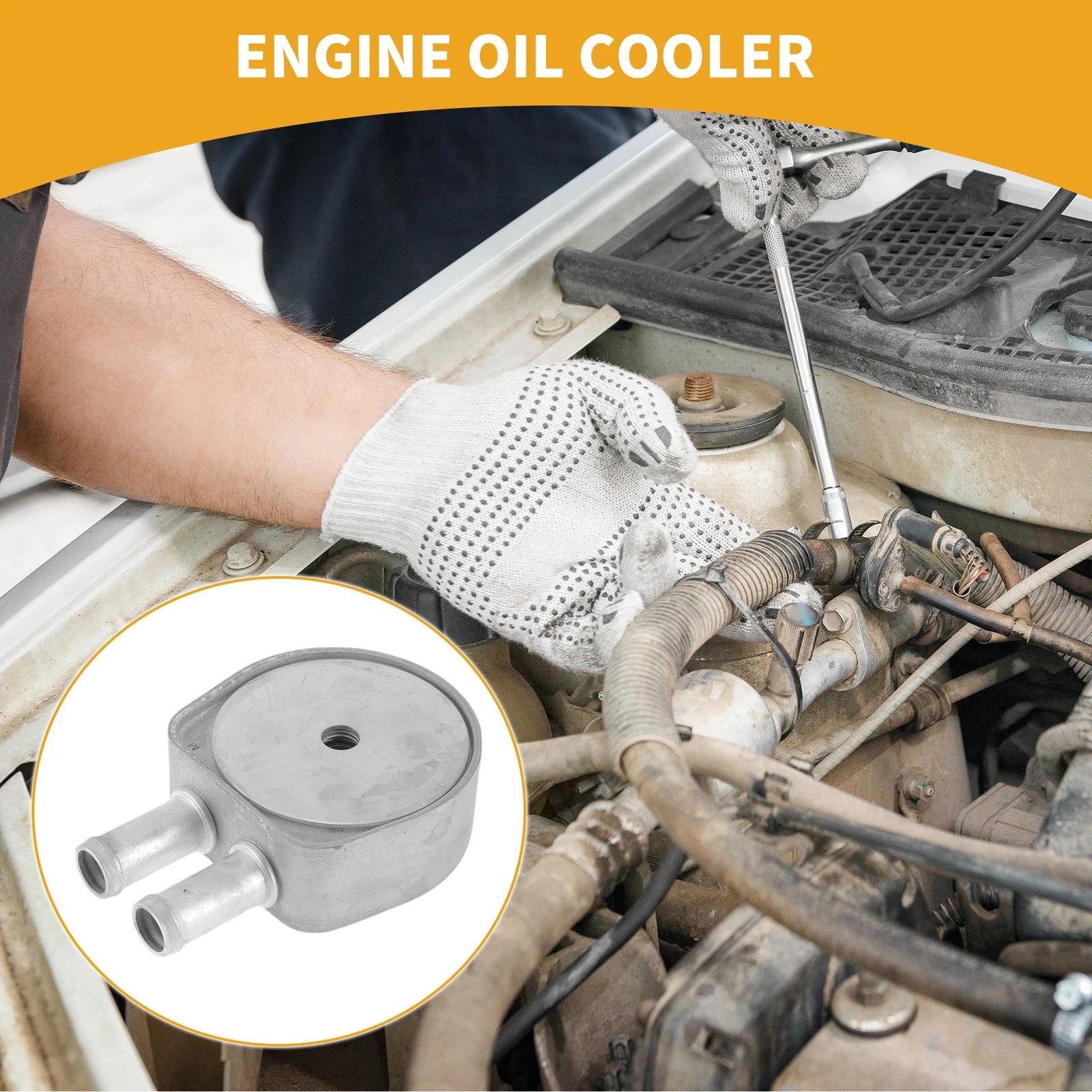 Engine Oil Cooler Assembly for Ford Focus III 2012-2019 Transmission