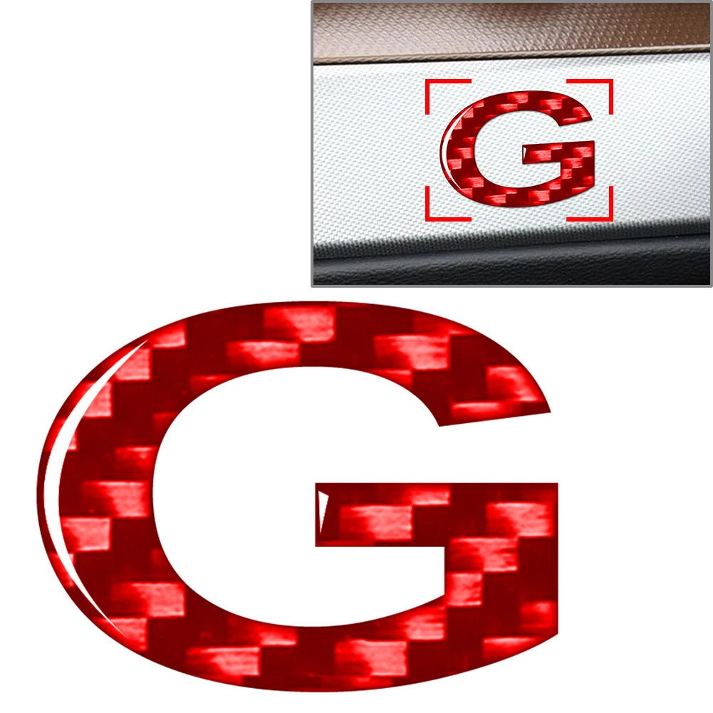 Car Badge Emblem Decals G Carbon Red for