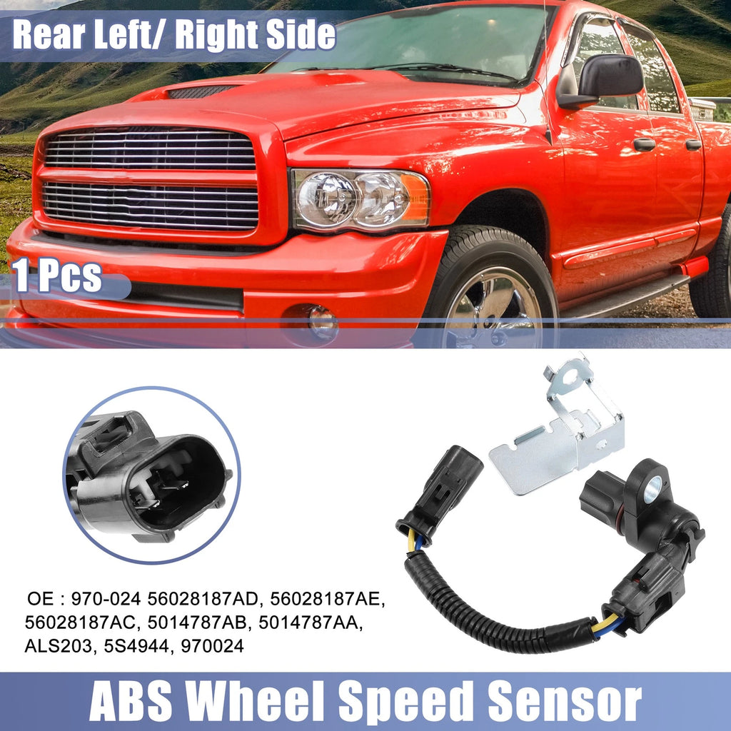 Front Left Right ABS Wheel Speed Sensor Replacement for Dodge Ram 1500 (1998–2005)