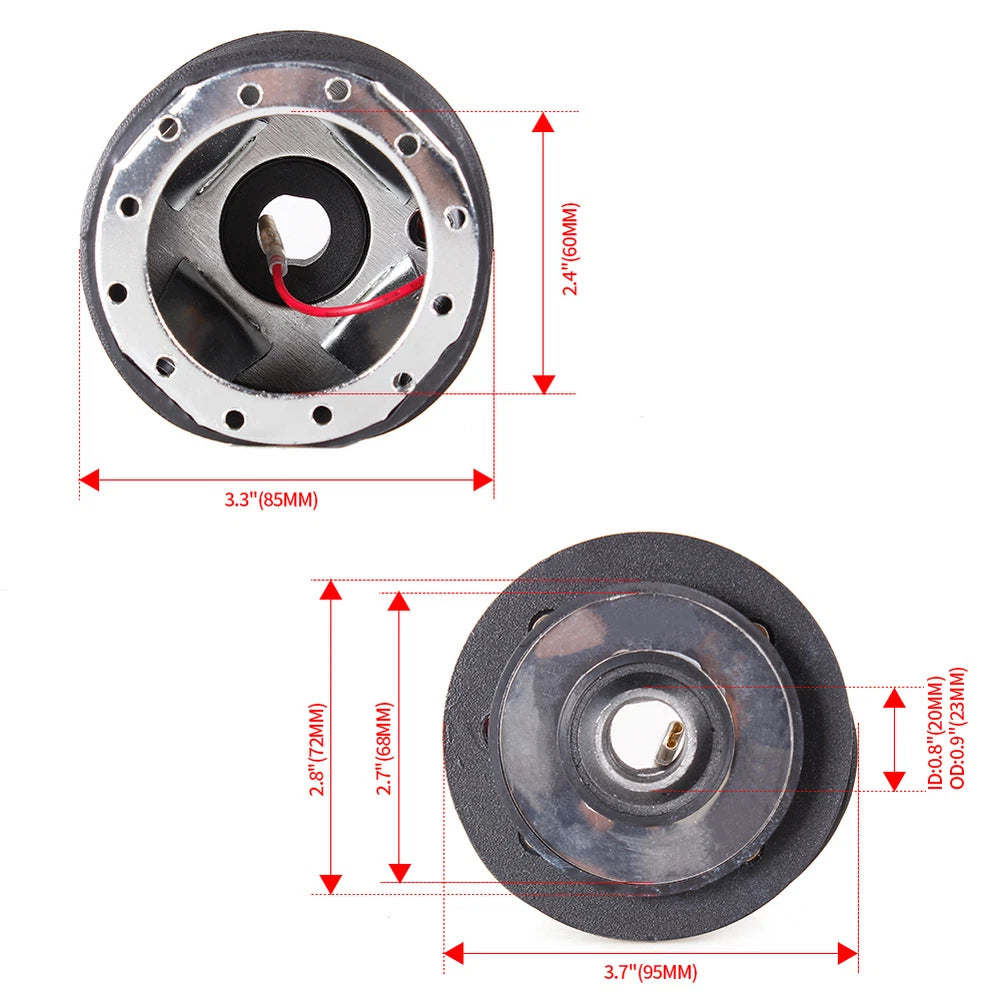6 Bolt Racing Style Steering Wheel Hub Adapter for Ford Mustang (1979–2004)