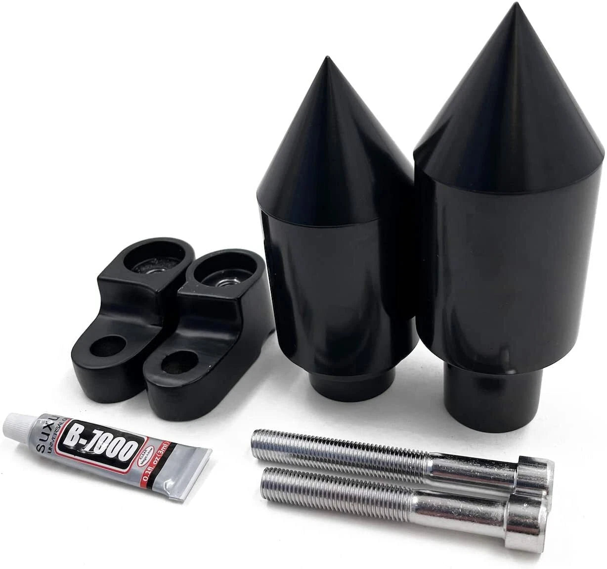 Black Spike Frame Slider Crash Protector for Honda CBR 600RR (2007–2008)
