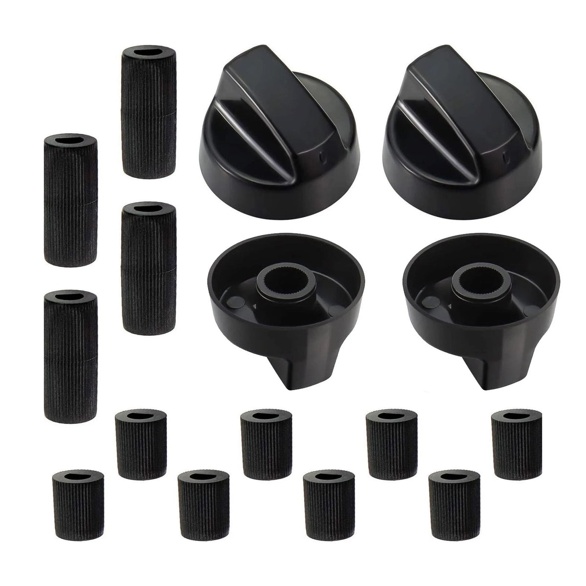 Set of 4 Simmerstat Knobs with D Shaft Inserts 6-8mm Replacement