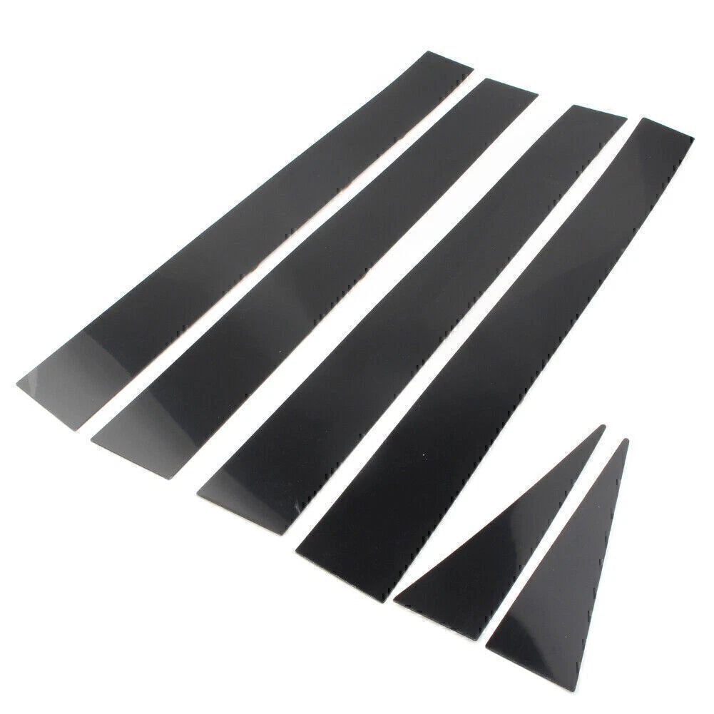 Set of 4 Pillar Post Door Panel Covers for Toyota Sienna (2004–2010) Black