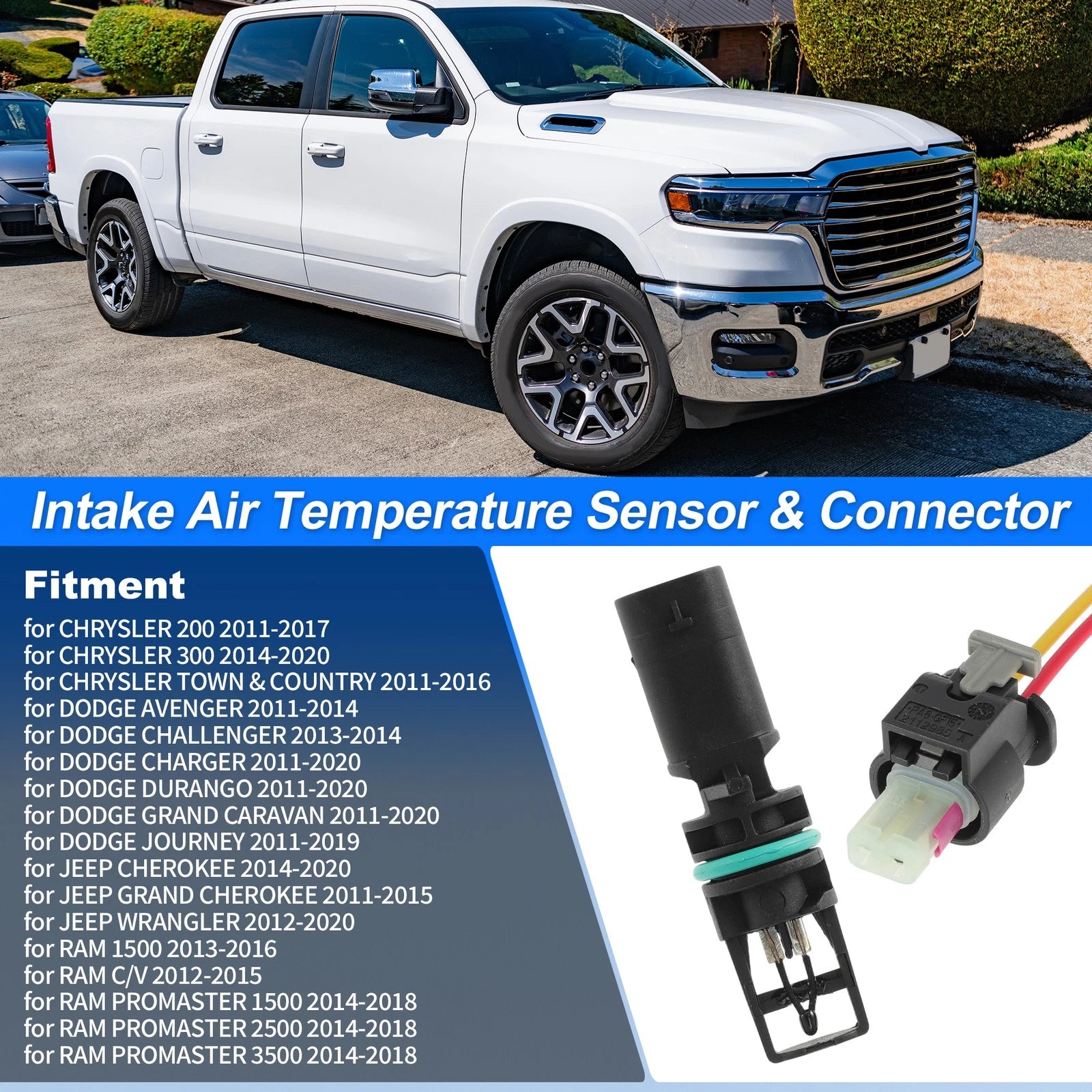 Intake Air Temperature Sensor Connector Kit for Jeep Wrangler (2011–2018)