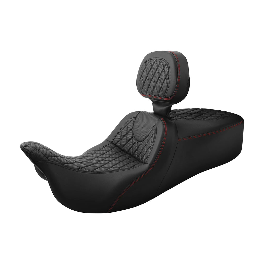 Driver Passenger Seat & Rider Backrest Pad for Harley Electra Glide (2009–2023)