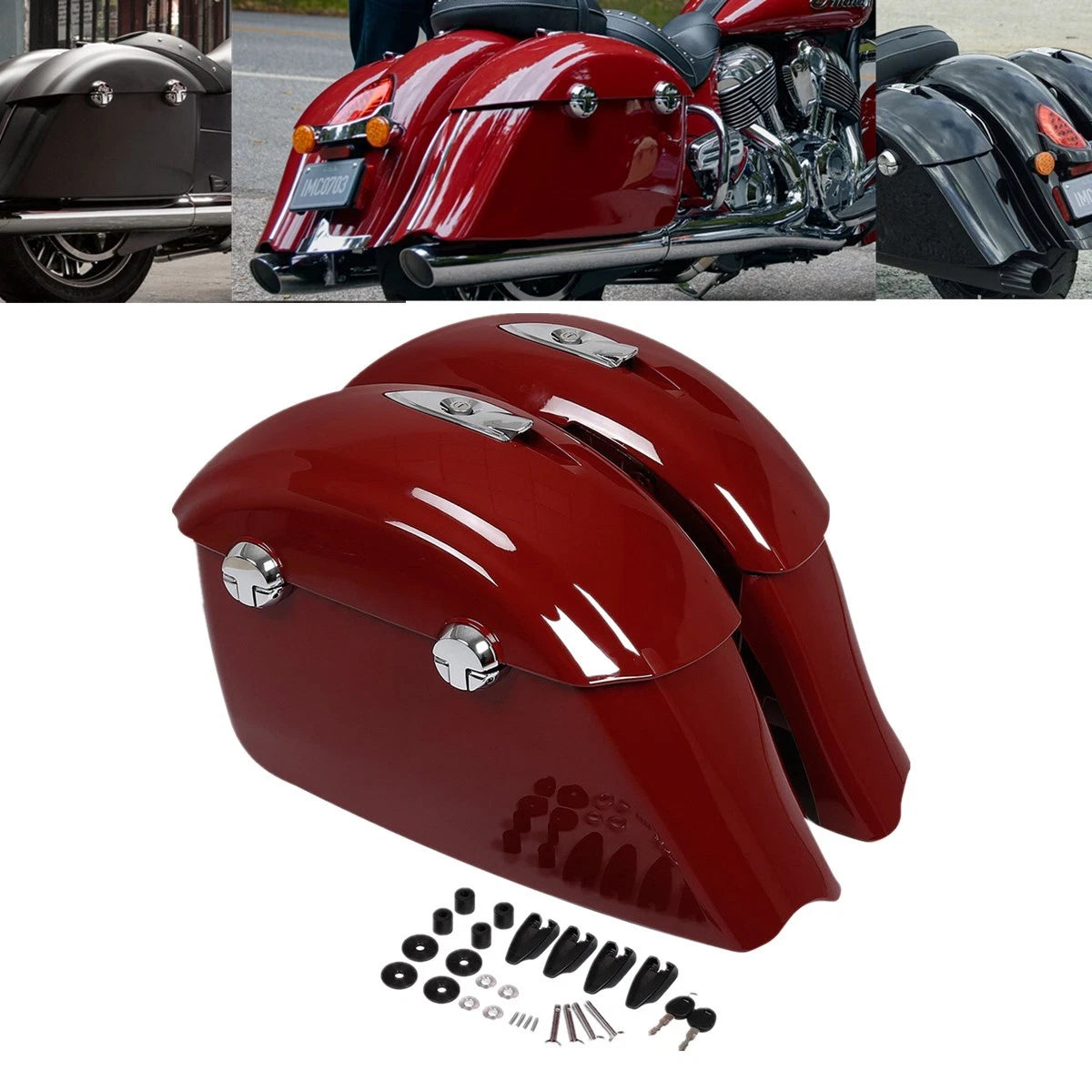 Hard Saddle Bag Electronic Latch Lid for Indian Chieftain Roadmaster Springfield (2014–2023)