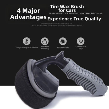 Car Tire Sponge with Lightweight Handle for Improved Wax Application
