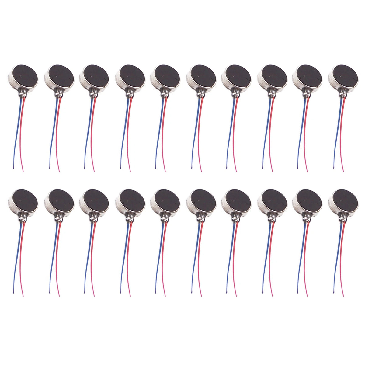 Set of 5 DC Micro Flat Button Coin Vibrating Motors 3V 10mm x 2.7mm