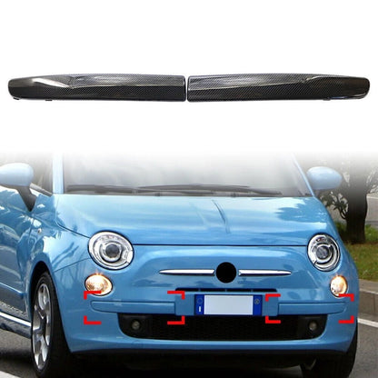 Carbon Fiber Front Bumper Corner Panel Trim for Fiat 500 (2007–2015)