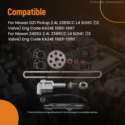 Engine Timing Chain Set for Nissan D21 2.4L SOHC (1990–1997) KA24E 94163S