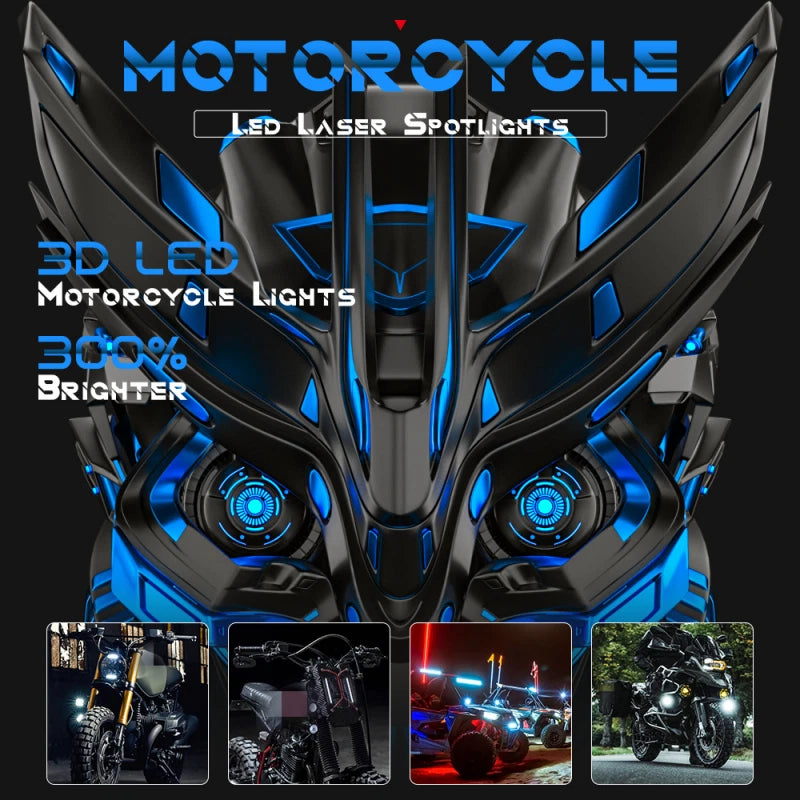 Motorcycle Headlight Fog Lamp Kit for Night Riding (Wide Temperature Range)