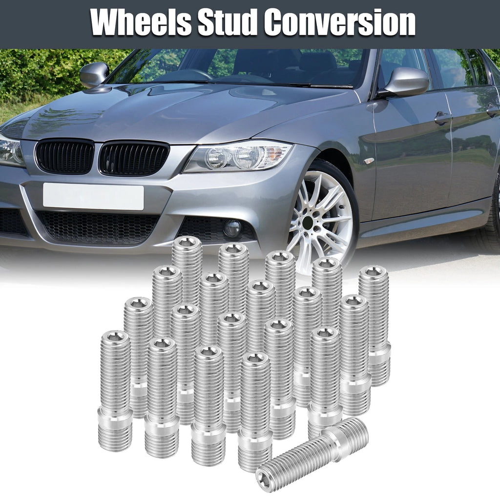 Wheel Studs Replacement 50mm M14x1.5 to M12x1.5 for Audi (2005–2015)