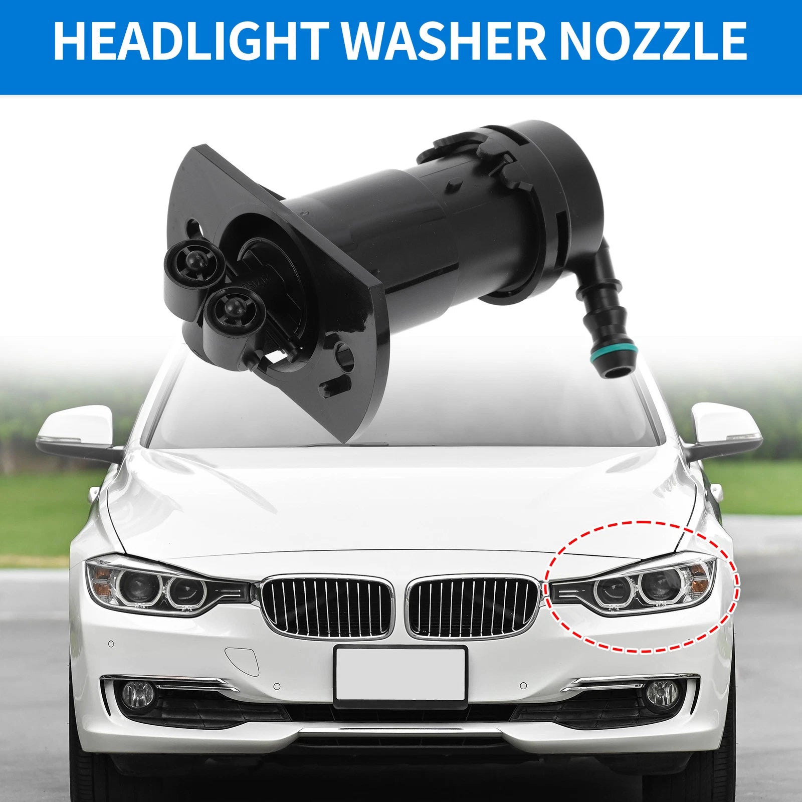 Front Driver Side Headlight Washer Nozzle for Audi A6 (2004–2011) No. 4F0955101 1pc