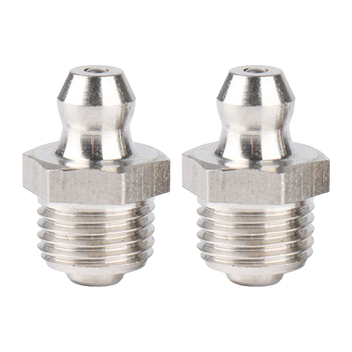 2 Straight Metric Threaded Grease Nipples M10x1 Stainless Steel for Automotive