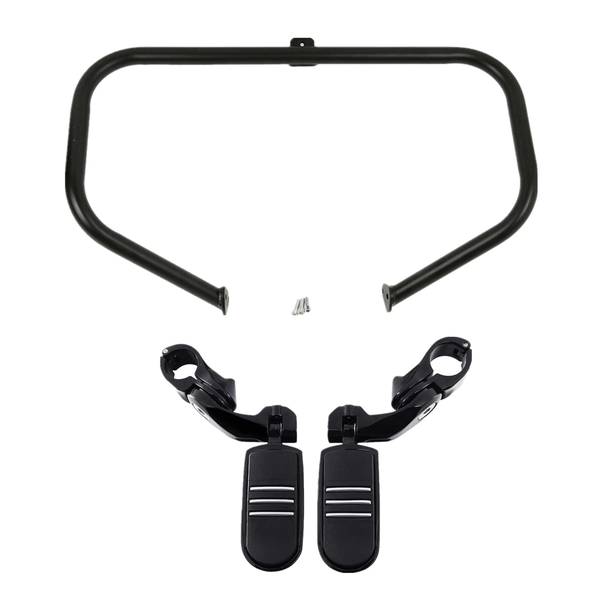 Chrome/Black Engine Guard Crash Bar for Harley Touring FL (1997–2008)