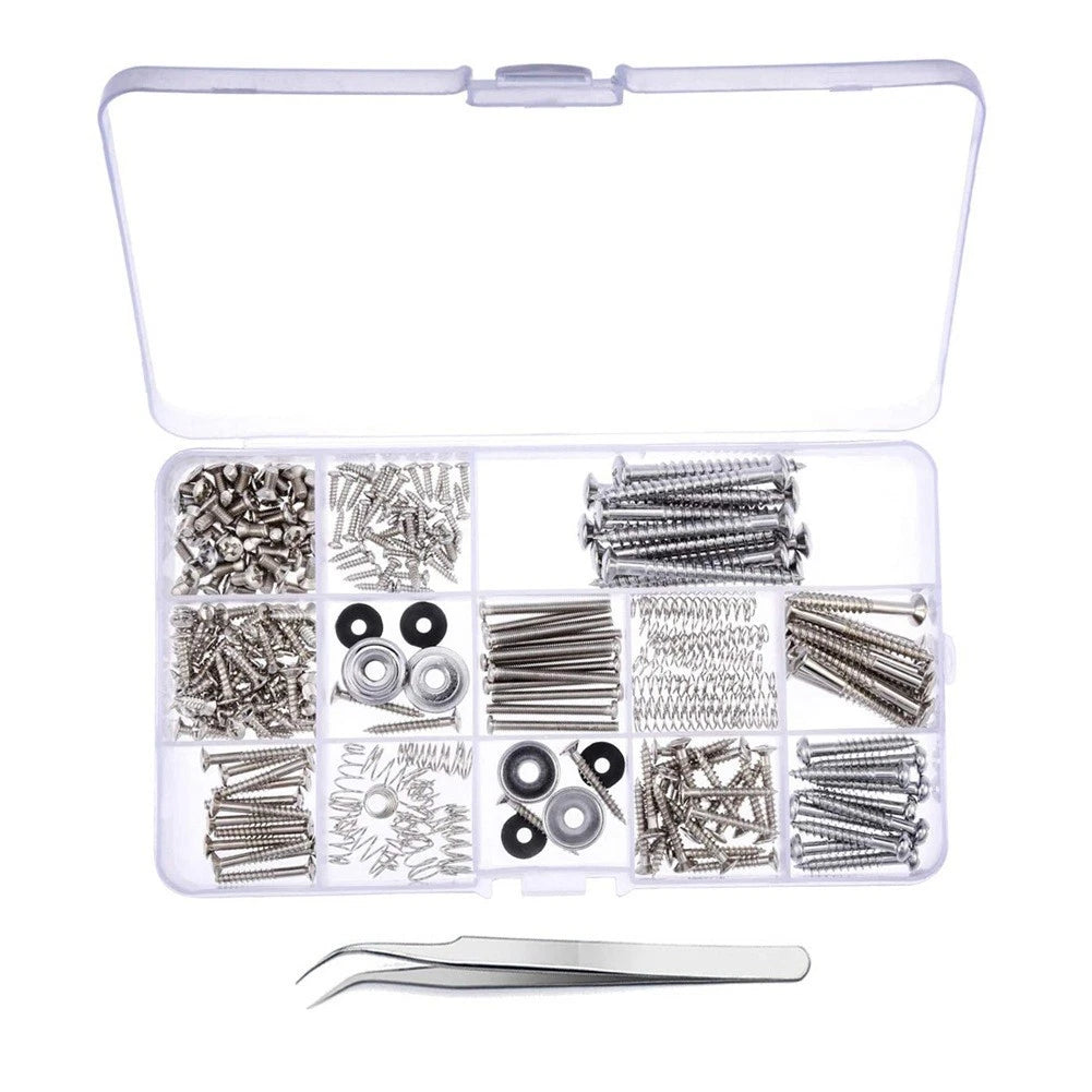 Neck Plate Mounting & Tuner & Pickguard Screws Spring Kit for Electric Guitar