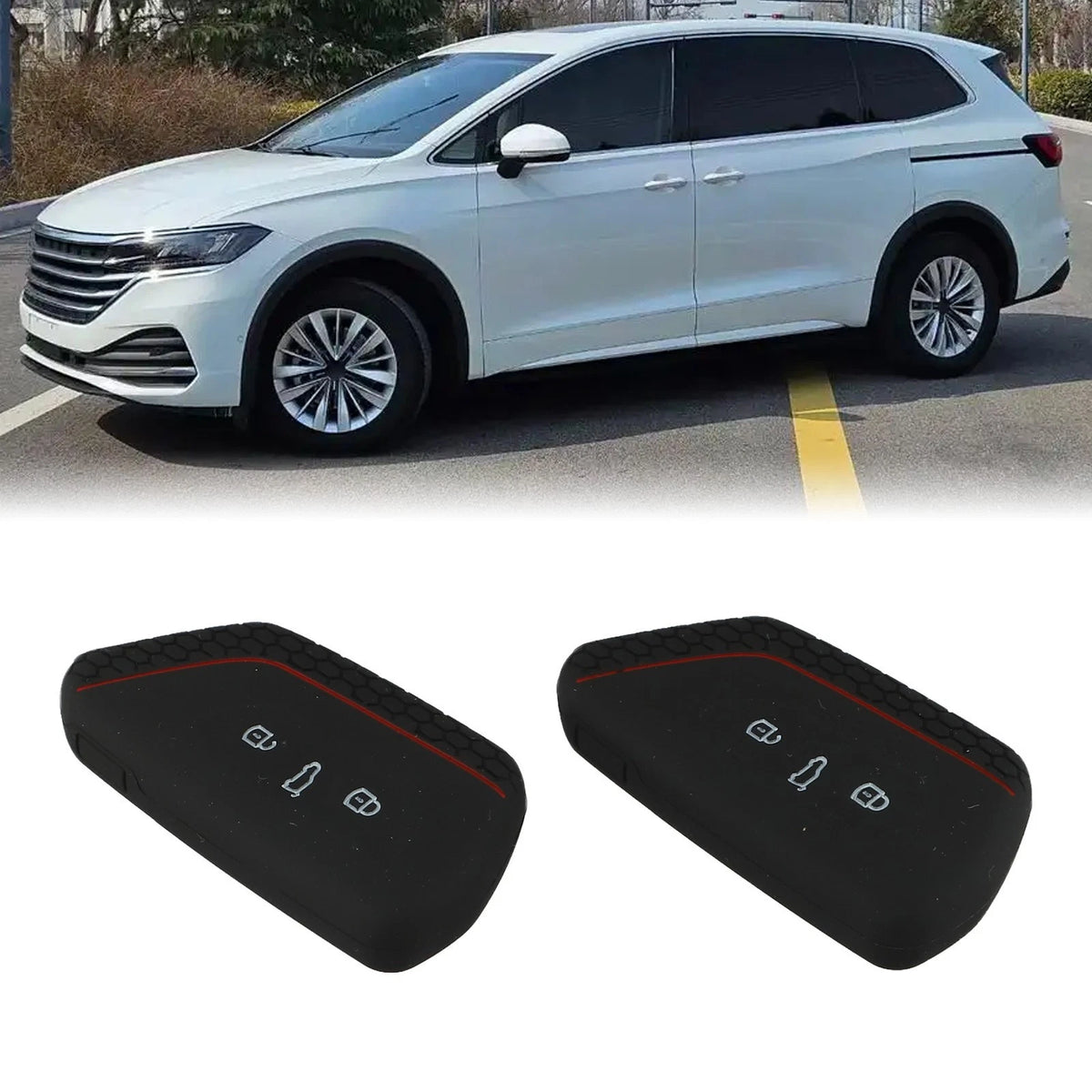2X Protective Silicone Key Covers for Golf 8, Skoda Enyaq IV
