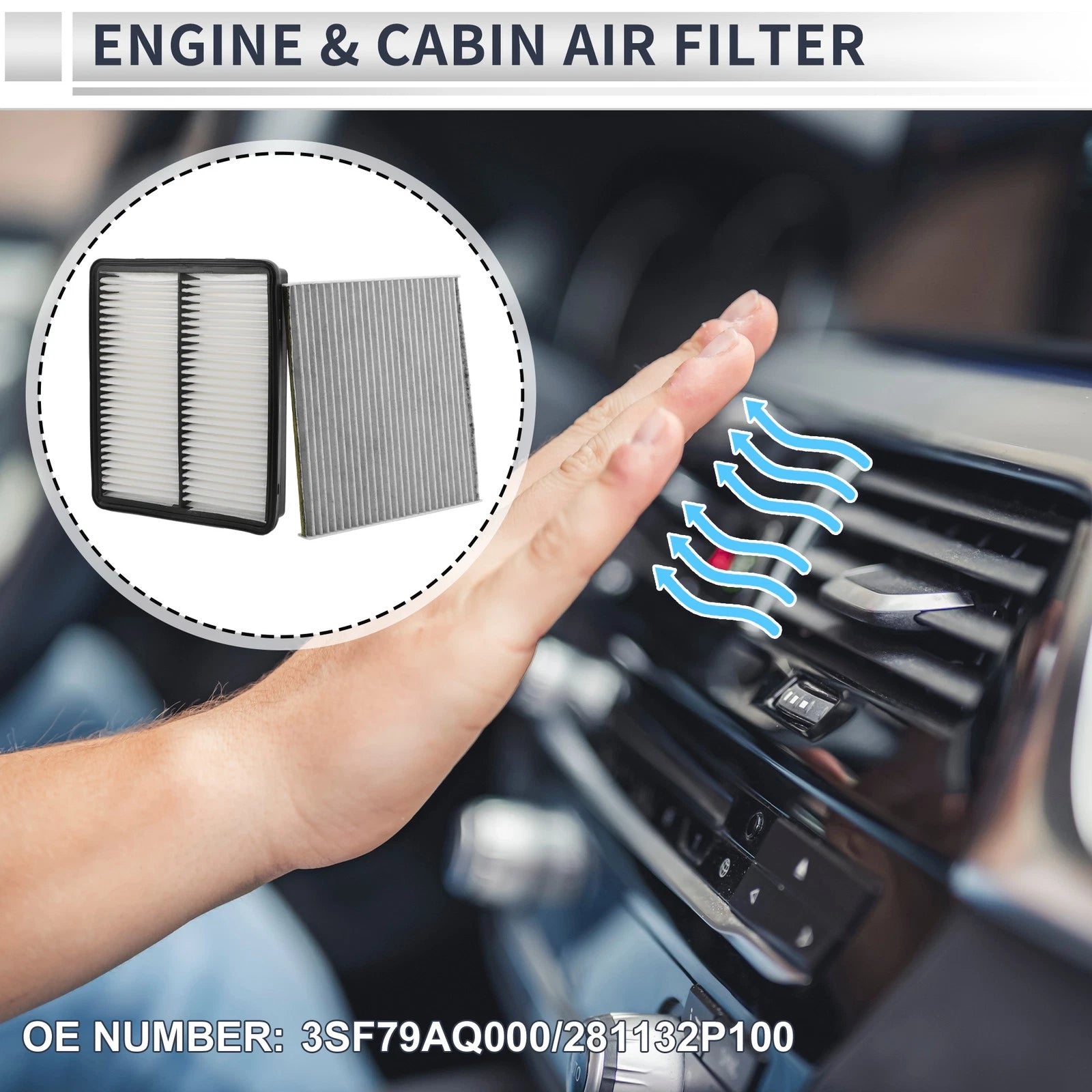 Cabin Air Filter Replacement for Hyundai Azera 3.3L (2012–2017)