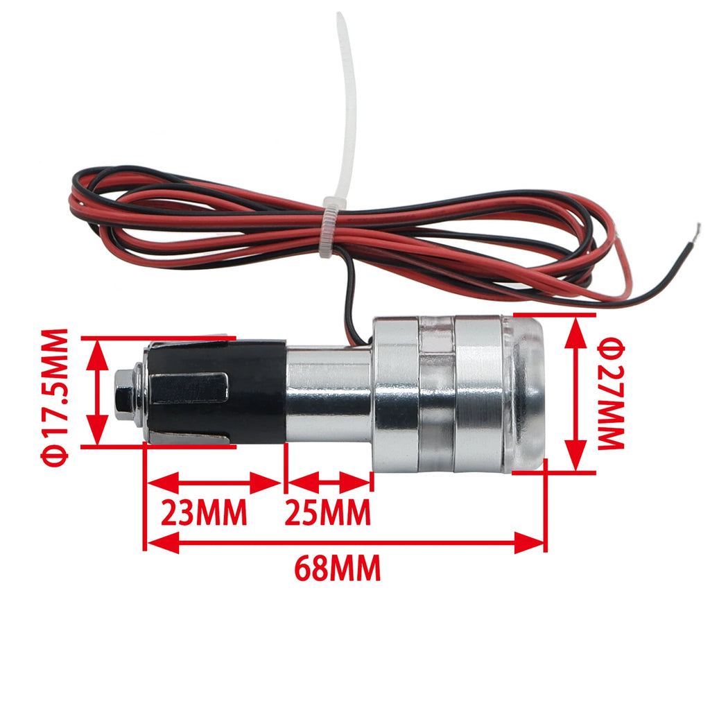 LED Turn Signal Lights for Motorcycle Handlebar (Grip Bar End)