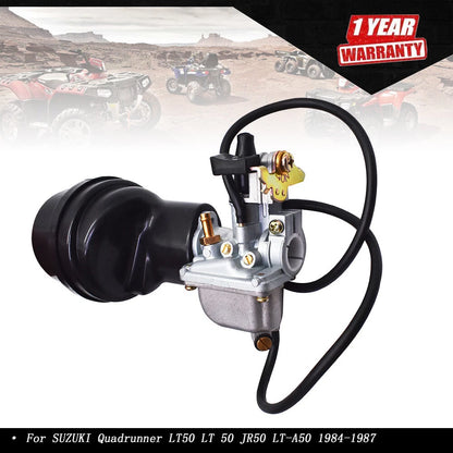 Carburetor & Air Filter Box for Suzuki Quadrunner LT50 LT50 JR50 LT-A50 (1984–1987)